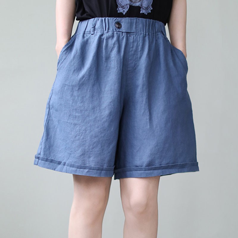 Johnature Summer Women 4 Color All-match Pocket Elastic Waist Wide Leg Shorts Loose Leisure Cotton Linen Retro Shorts 210521, Red
Johnature Summer Women 4 Color All-match Pocket Elastic Waist Wide Leg Shorts Loose Leisure Cotton Linen Retro Shorts 210521, Red