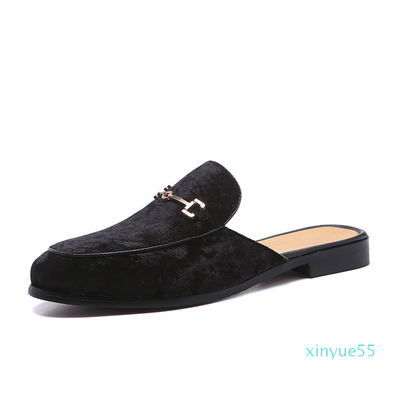 Men's Suede Leather Open Back Slip-On Dress Slippers On Backless Velvet Loafers Lazy Person Half Shoe for Men Size 6~13, Blue
Men's Suede Leather Open Back Slip-On Dress Slippers On Backless Velvet Loafers Lazy Person Half Shoe for Men Size 6~13, Blue