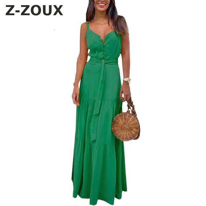 Women Dress Deep V Neck Sleeveless Spaghetti Strap Lace Up High Waist Maxi es Plus Size Clothing 210524, Green
Women Dress Deep V Neck Sleeveless Spaghetti Strap Lace Up High Waist Maxi es Plus Size Clothing 210524, Green