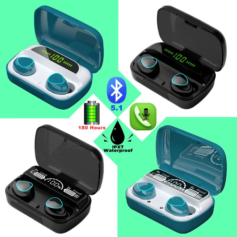 Headphones & Earphones TWS Bluetooth 5.1 Hifi Stereo Wireless Game Headphone Sport Earphone Waterproof Earbuds Headsets With Mic Charging Bo 
Headphones & Earphones TWS Bluetooth 5.1 Hifi Stereo Wireless Game Headphone Sport Earphone Waterproof Earbuds Headsets With Mic Charging Bo