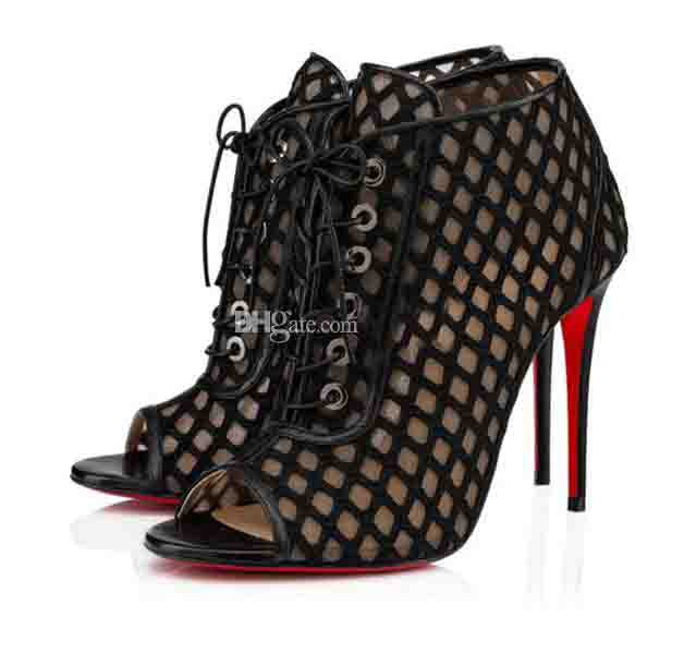 Perfect Designerd Open Ondessa Ankle Boots Elegant Red Bottom Sandals Open Toe Mesh Summer Booties High Heels Red Sole Booty EU35-43, Black
Perfect Designerd Open Ondessa Ankle Boots Elegant Red Bottom Sandals Open Toe Mesh Summer Booties High Heels Red Sole Booty EU35-43, Black