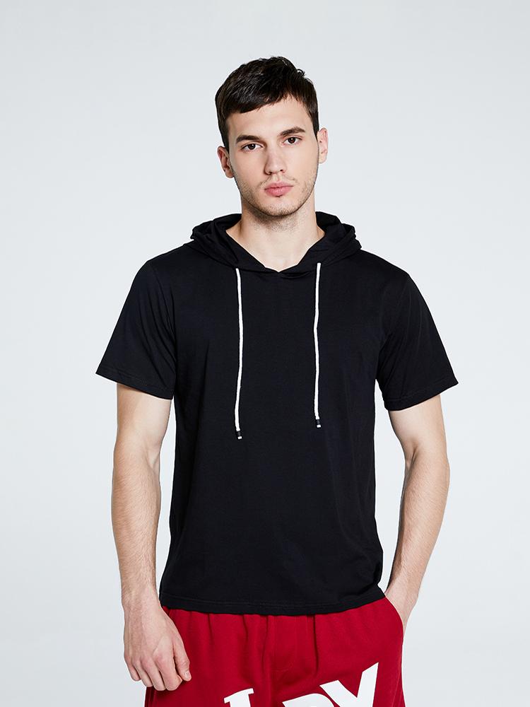 Men Casual Hoodie Solid Short Sleeve Summer Tops Mens Sweatshirt With Hood Cotton Soft High-quality Clothing Streetwear Men's Hoodies & Swea