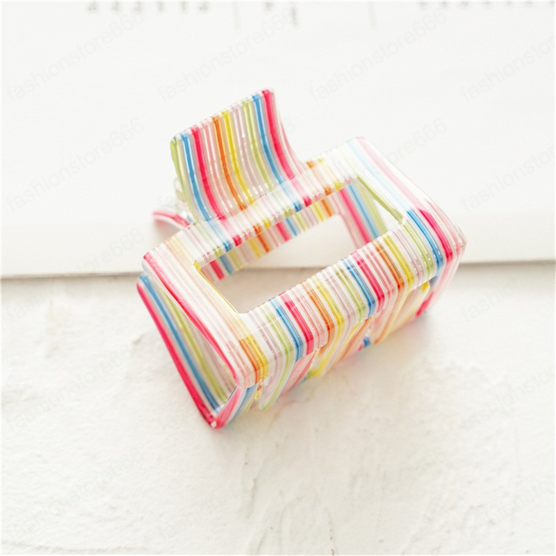Square Acrylic Hairpin Hair Claws Acetic Acid Hairpins Geometric Hair Clamps Cilp For Women Girls Headwear