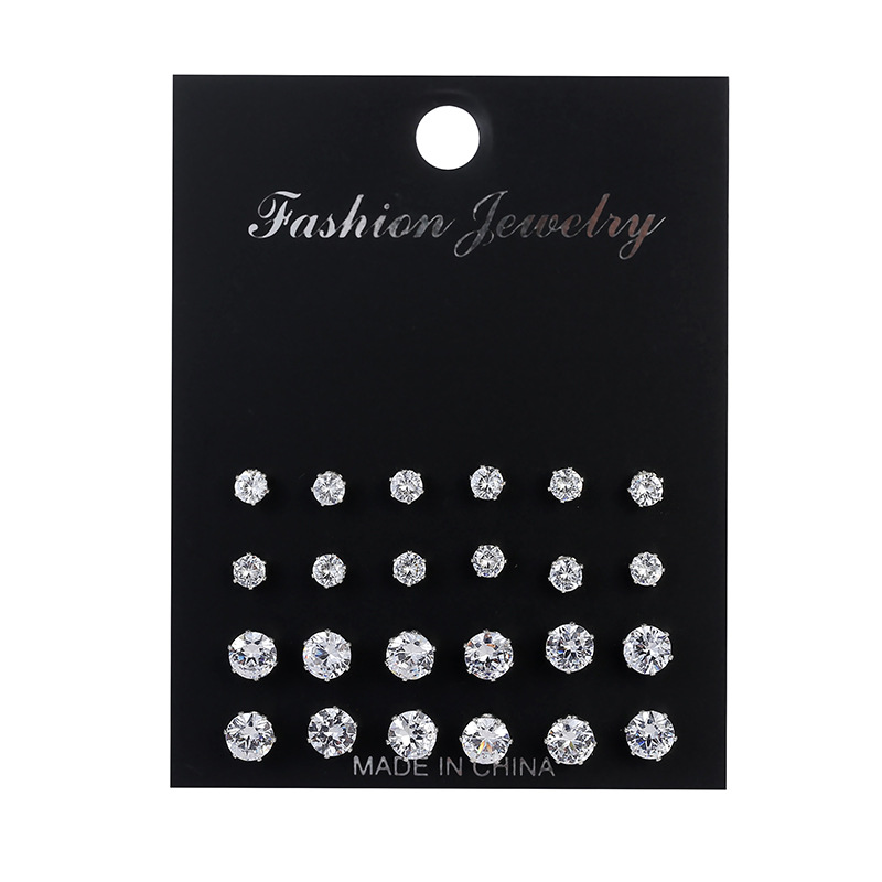 12 Pair Size Color Zircon Stud Earrings Set Shine Crystal Ear Studs for Men Women Punk Party Jewelry Fashion Mini Earring, Golden;silver
12 Pair Size Color Zircon Stud Earrings Set Shine Crystal Ear Studs for Men Women Punk Party Jewelry Fashion Mini Earring, Golden;silver