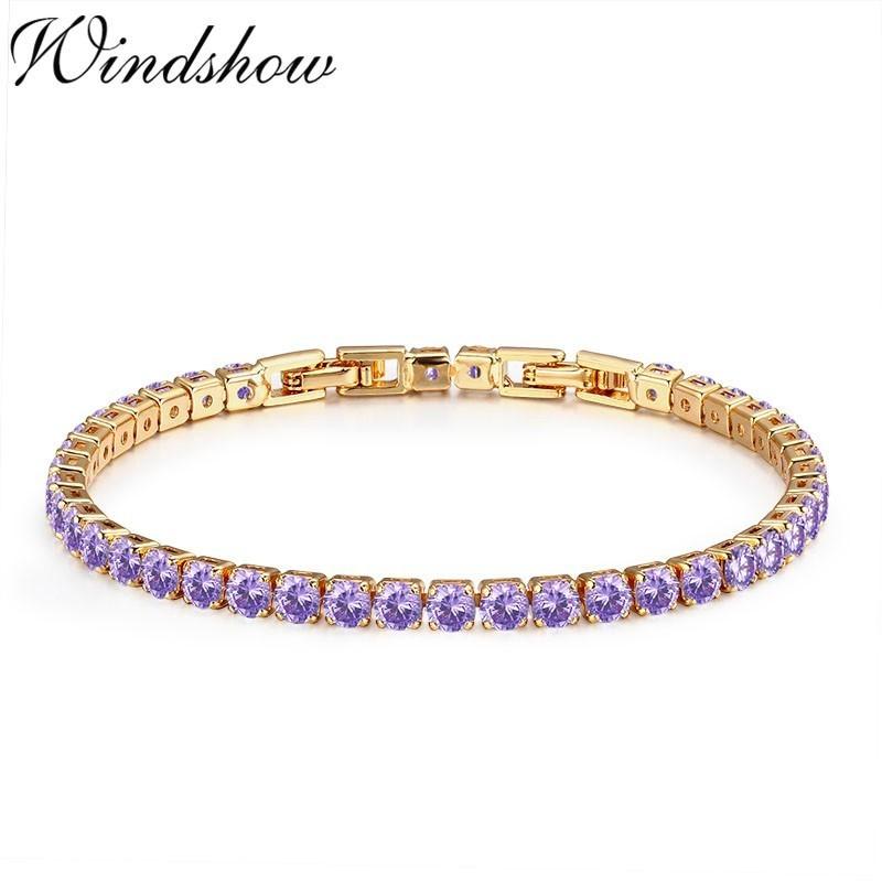 Link, Chain 4mm Round Purple CZ Tennis Gold Color Bracelet For Women Girls Brass Wedding Jewelry Braceletes Pulseras Bracciali Donna
Link, Chain 4mm Round Purple CZ Tennis Gold Color Bracelet For Women Girls Brass Wedding Jewelry Braceletes Pulseras Bracciali Donna