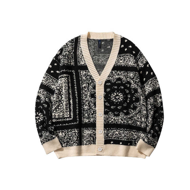 Japanese Ethnic Fashion Cardigan Streetwear Harajuku Casual Sweater Men Clothing Winter Coat Retro Loose Couple Top Male 211008