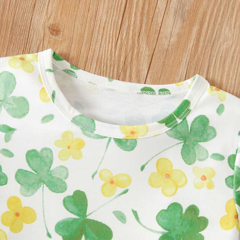 Arrival Summer 2-piece Baby / Toddler Clover Set of St. Patrick's Day for Kids Girl Flowes Short Sleeve Clothes 210528