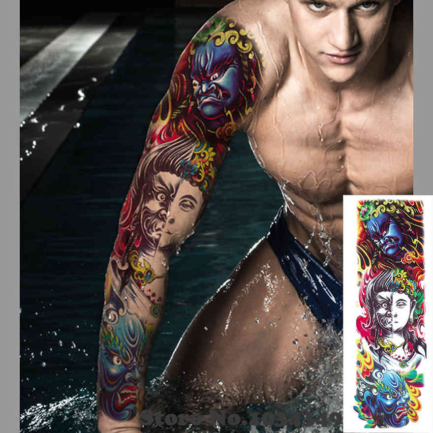 2017 Temporary Tattoo Sticker Devil Buddha Design Full Flower Tattoo With Arm Body Art Big Large Fake Tattoo Sticker
2017 Temporary Tattoo Sticker Devil Buddha Design Full Flower Tattoo With Arm Body Art Big Large Fake Tattoo Sticker