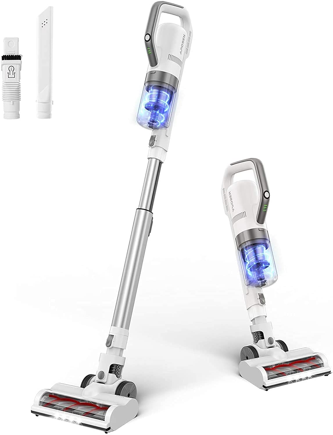 APOSEN 21000Pa Cordless Vacuum Cleaner With Telescopic Tube, Ultralight and Quiet, 30 Minute Rechargeable Battery, for Pet/Floor/Carpet/Car/Hair, H21
APOSEN 21000Pa Cordless Vacuum Cleaner With Telescopic Tube, Ultralight and Quiet, 30 Minute Rechargeable Battery, for Pet/Floor/Carpet/Car/Hair, H21