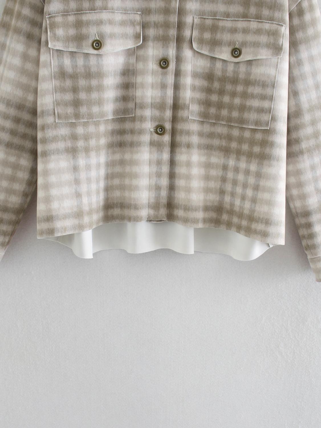 Boyfriend Style Gingham Check Plaid Shirt Lapel Long sleeve Pockets Blouse Tops Coat blusas chemise femme blusa GRAY GREEN 210429