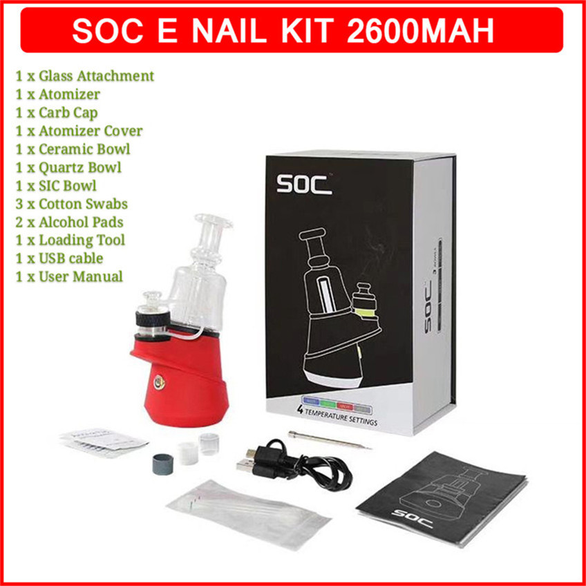 SOC E Nail Kit Authentic Greenlightvapeas Temp Control Wax Container Concentrate Oil ENail Dry Vaporizer 2600mAh Water Dab Rig, Blue
SOC E Nail Kit Authentic Greenlightvapeas Temp Control Wax Container Concentrate Oil ENail Dry Vaporizer 2600mAh Water Dab Rig, Blue