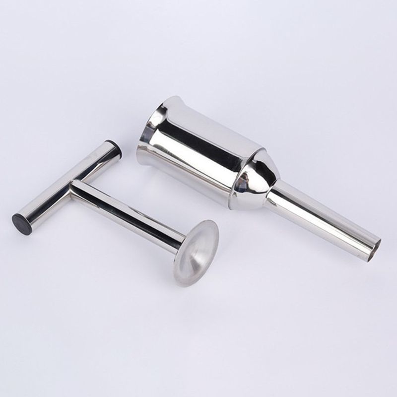 Stainless Steel Worst Maker Homemade Meat Stuffer Spuit Filler Handheld