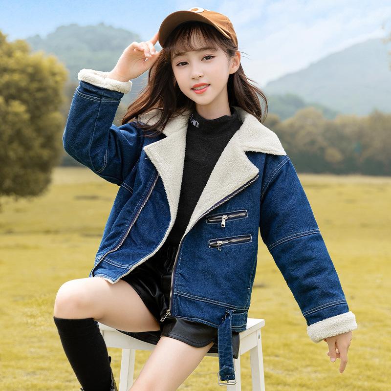 Jackets Fashion Jeans Children Outerwear Girl Winter Warm Denim Coat Teenage Autumn Jacket School Kids Clothing With Zipper Blet, Blue;gray
Jackets Fashion Jeans Children Outerwear Girl Winter Warm Denim Coat Teenage Autumn Jacket School Kids Clothing With Zipper Blet, Blue;gray