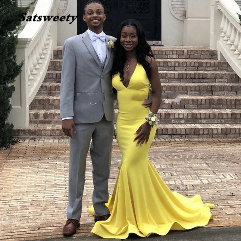 dama honor largos satin dresses sexy V-neck halter yellow mermaid bridesmaid dress long vestidos para bodas de noch
dama honor largos satin dresses sexy V-neck halter yellow mermaid bridesmaid dress long vestidos para bodas de noch