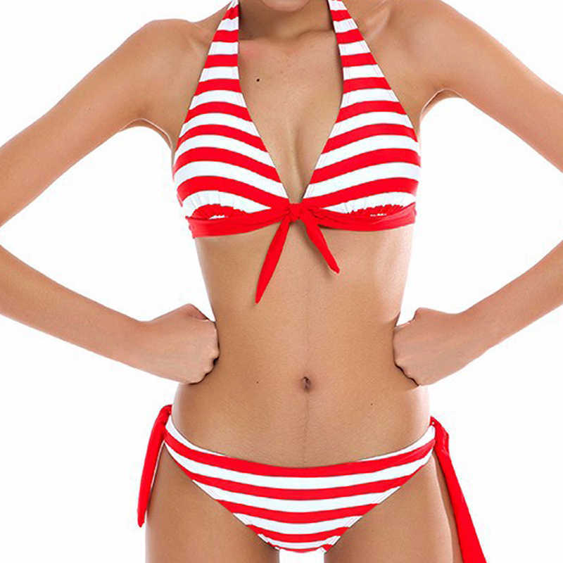 Swimwear Set Striped Swimsuit Fashion Beachwear Bathing Suit Stripe Female swimwear suit Bikinis 210611