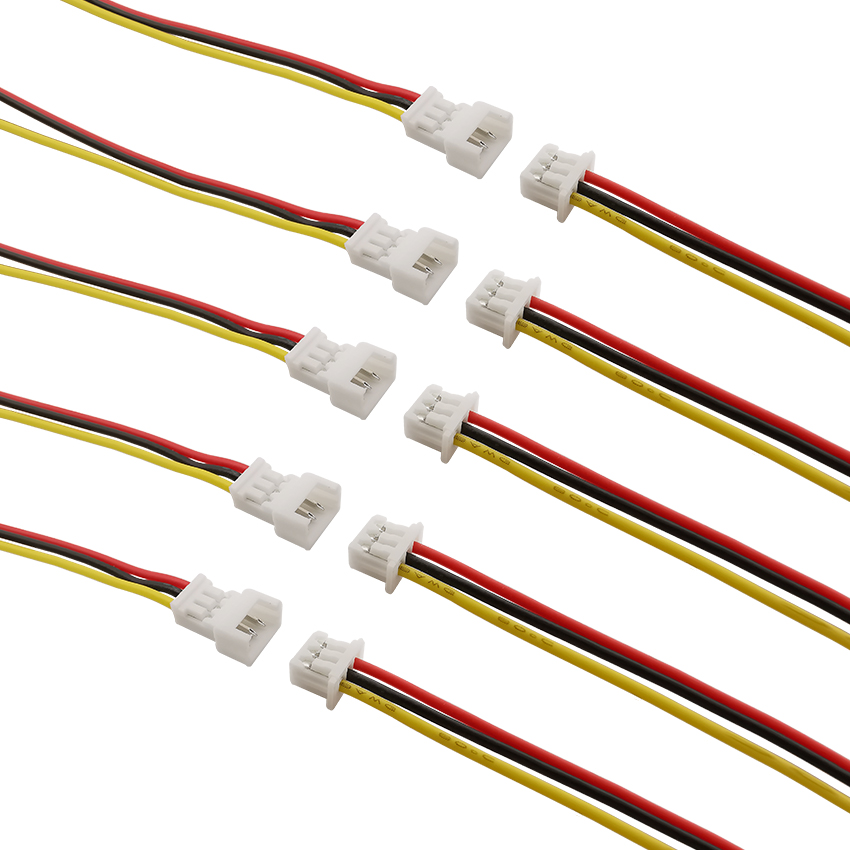 wholesale BNC Connector JST1.25mm 3Pin Micro Male Female Wire Connector 3P Pitch 1.25mm Plug Jack Connectors Wires Cables Length 15CM