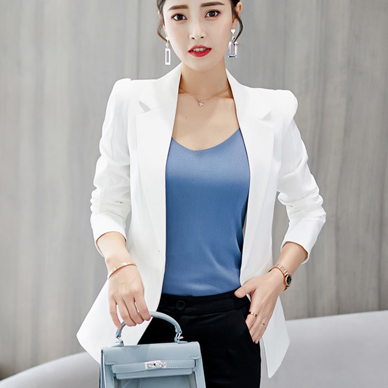 Fashion autumn coats and jackets women long sleeve solid suit collar formal coat jacket office outwear clothes 1346 45 210510