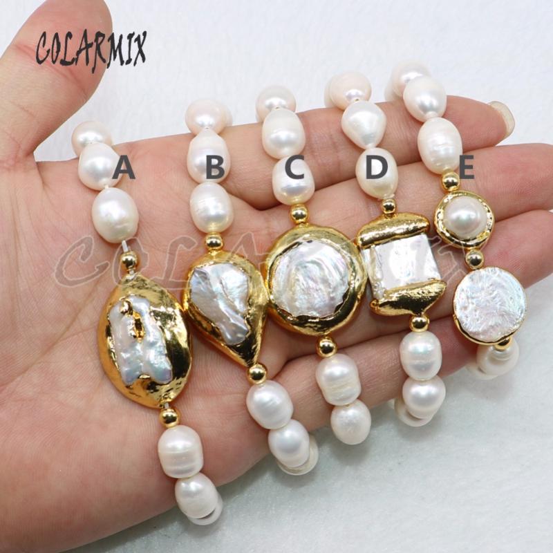 Beaded, Strands 5 Pcs Natural Pearl Bracelets 10-11MM BIG BEADED Handcrafted High Quality Stone For Women 4909, Black
Beaded, Strands 5 Pcs Natural Pearl Bracelets 10-11MM BIG BEADED Handcrafted High Quality Stone For Women 4909, Black