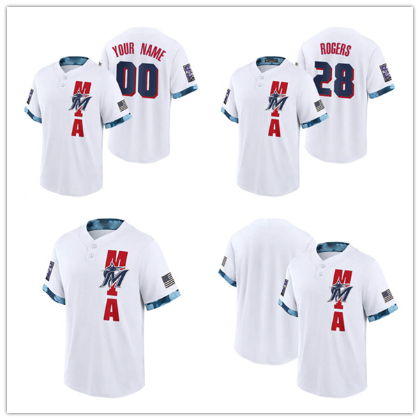 Marlins Trevor Rogers White 2021 Miami All-Star Game Replica baseball Jersey, Custom name number
Marlins Trevor Rogers White 2021 Miami All-Star Game Replica baseball Jersey, Custom name number