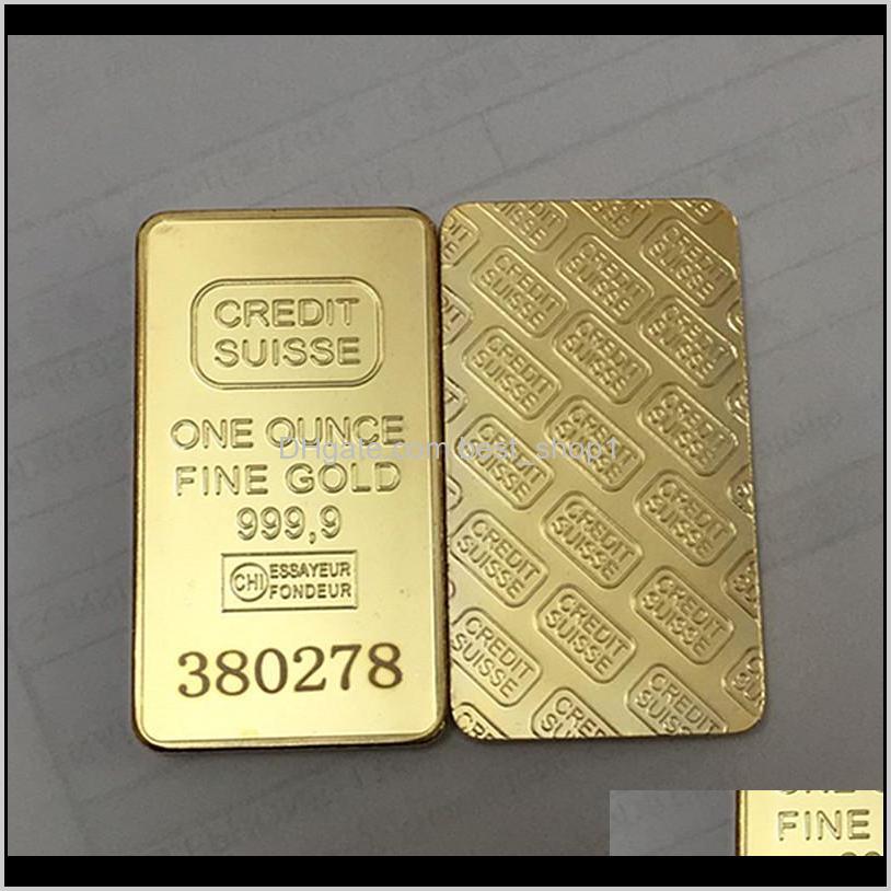 20 Pcs Non Magnetic Credit Suisse 1Oz Real Gold Plated Bullion Bar Swiss Souvenir Ingot Coin With Different Laser Number 50 X 28 Mm 5N Stgz5
20 Pcs Non Magnetic Credit Suisse 1Oz Real Gold Plated Bullion Bar Swiss Souvenir Ingot Coin With Different Laser Number 50 X 28 Mm 5N Stgz5