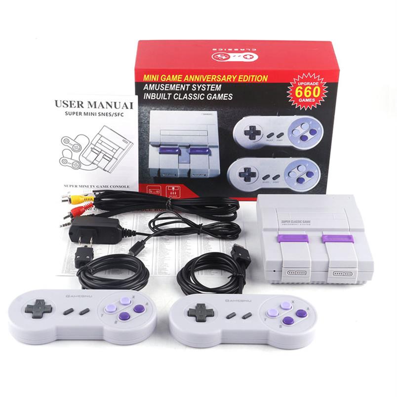 Super Classic SFC TV Handheld Mini Game Consoles Entertainment HD System For 660 NES SNES Games Console With English Retail Box DHLa07
Super Classic SFC TV Handheld Mini Game Consoles Entertainment HD System For 660 NES SNES Games Console With English Retail Box DHLa07