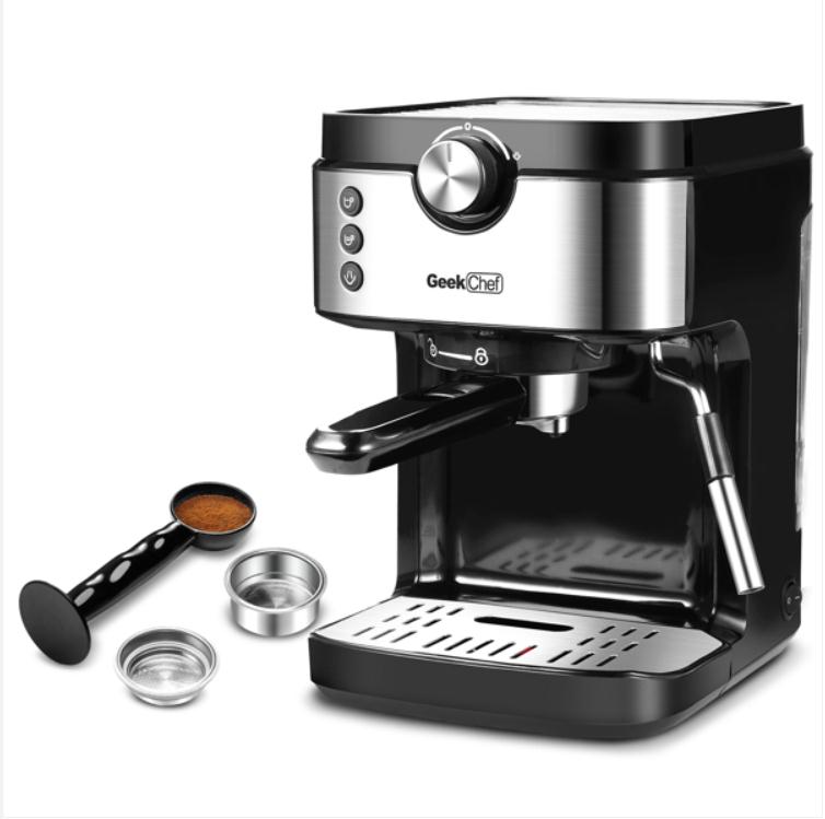 2022 Cake Tools Espresso 20 Bar Coffee Machine Foaming Milk Frother Wand 1300W High Performance No-Leaking 900ml Removable Water Tank Maker Cappuccino