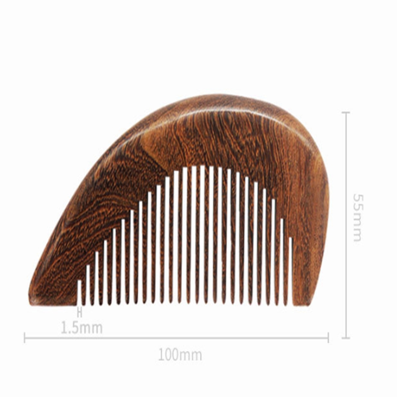 Wholesale Black sandalwood Heart shaped comb Hair brushes Wood Massage straight hairs combs For lovers