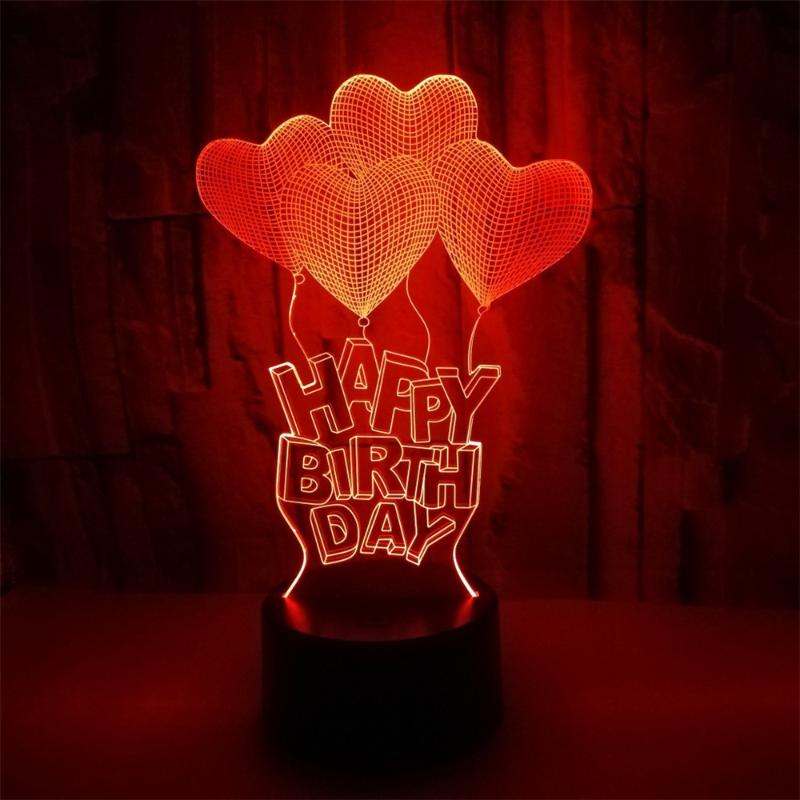Table Lamps 3D Lamp Acrylic Illusion Lampe Night Light HAPPY BIRTHDAY Love Heart For Kids Lover Valentine Gifts Bedside Decor
Table Lamps 3D Lamp Acrylic Illusion Lampe Night Light HAPPY BIRTHDAY Love Heart For Kids Lover Valentine Gifts Bedside Decor