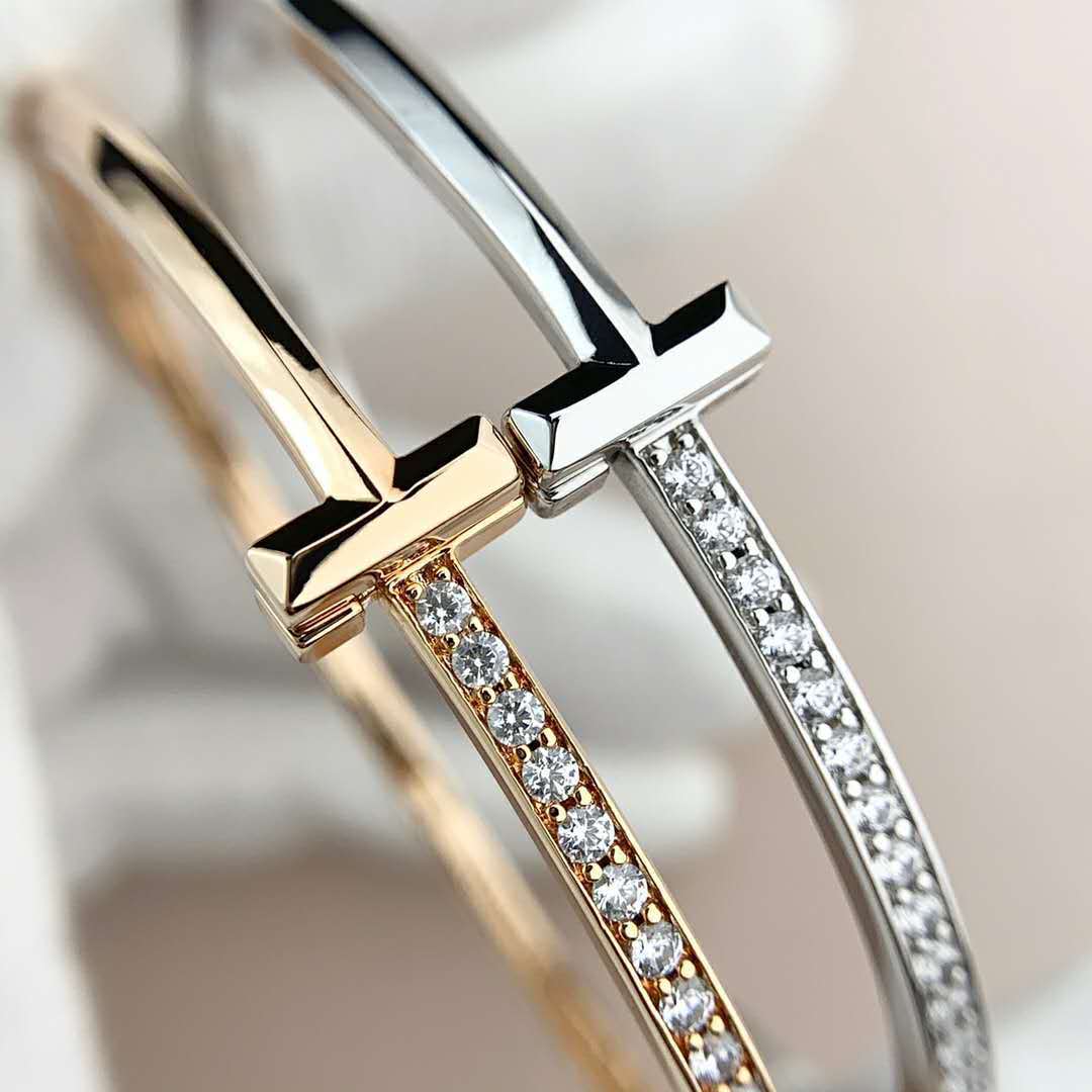 Double half Diamond 925 Sterling Silver Plated 18k rose gold t family Bracelet T1 full diamond bracelet net red 31G0, Black
Double half Diamond 925 Sterling Silver Plated 18k rose gold t family Bracelet T1 full diamond bracelet net red 31G0, Black