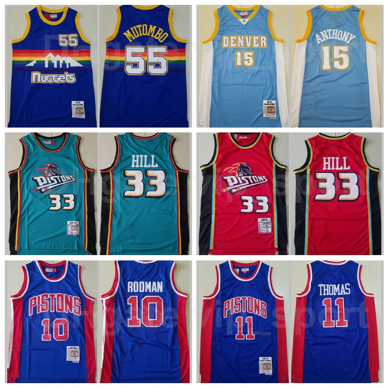 Basketball Mitchell Ness Dikembe Mutombo Jersey 55 Isiah Thomas 11 Dennis Rodman 10 Grant Hill 33 Carmelo Anthony 15 Blue White Vintage, 10 blue
Basketball Mitchell Ness Dikembe Mutombo Jersey 55 Isiah Thomas 11 Dennis Rodman 10 Grant Hill 33 Carmelo Anthony 15 Blue White Vintage, 10 blue