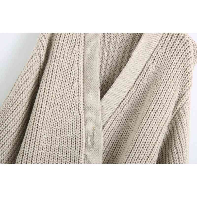 Fashion V Neck Women Cardigan Coats Summer Casual Ladies Knitwears Loosen Female Knitted Girls Chic Sweaters 210430
