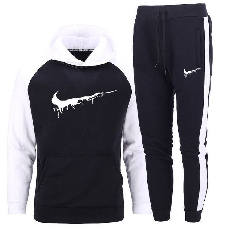 Fashion Brand Men' Set Fleece Hoodie Pant Thick Warm Tracksuit Sportswear Hooded Track Suits Male Sweatsuit, Gray black
Fashion Brand Men' Set Fleece Hoodie Pant Thick Warm Tracksuit Sportswear Hooded Track Suits Male Sweatsuit, Gray black