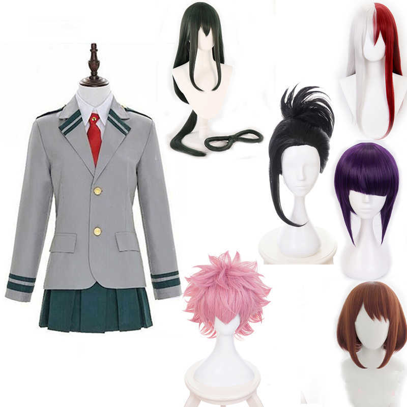 Boku no Hero Academia OCHACO URARAKA Asui Tsuyu Cosplay Costume My School Uniform Y0913