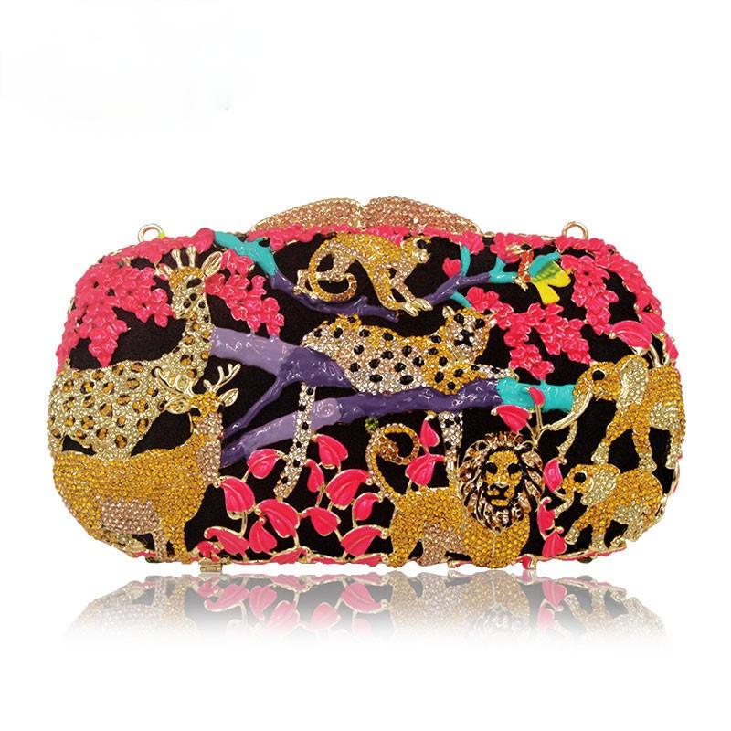 Evening Bags Animal Zoo Jungle Tiger Deer Metal Women Crystal Bag Clutches Handbag Hard Bridal Wedding Party Purse, Green
Evening Bags Animal Zoo Jungle Tiger Deer Metal Women Crystal Bag Clutches Handbag Hard Bridal Wedding Party Purse, Green
