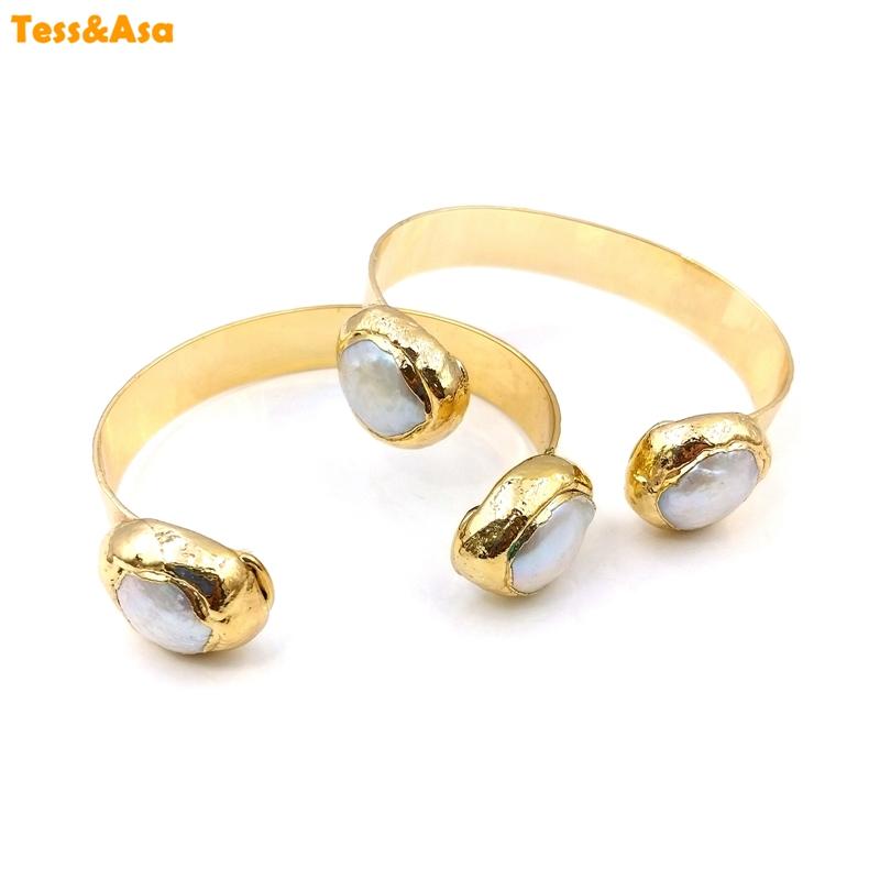 Bangle Natural Baroque Pearl Gold Plated Open Bracelet Noble Elegant Luxurious Female Gift Pretty Girl's Bracelets Fine Jewelry, Black
Bangle Natural Baroque Pearl Gold Plated Open Bracelet Noble Elegant Luxurious Female Gift Pretty Girl's Bracelets Fine Jewelry, Black