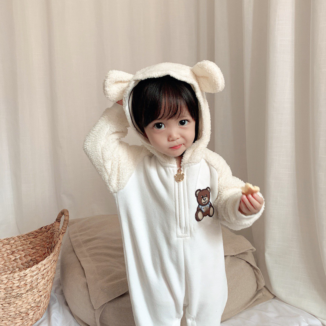 Cute Baby Boys Girls Romper Winter Infant Body Fleece Hooded Jumpsuits Newborn Girl Soft Warm Cartoon Clothes от DHgate WW