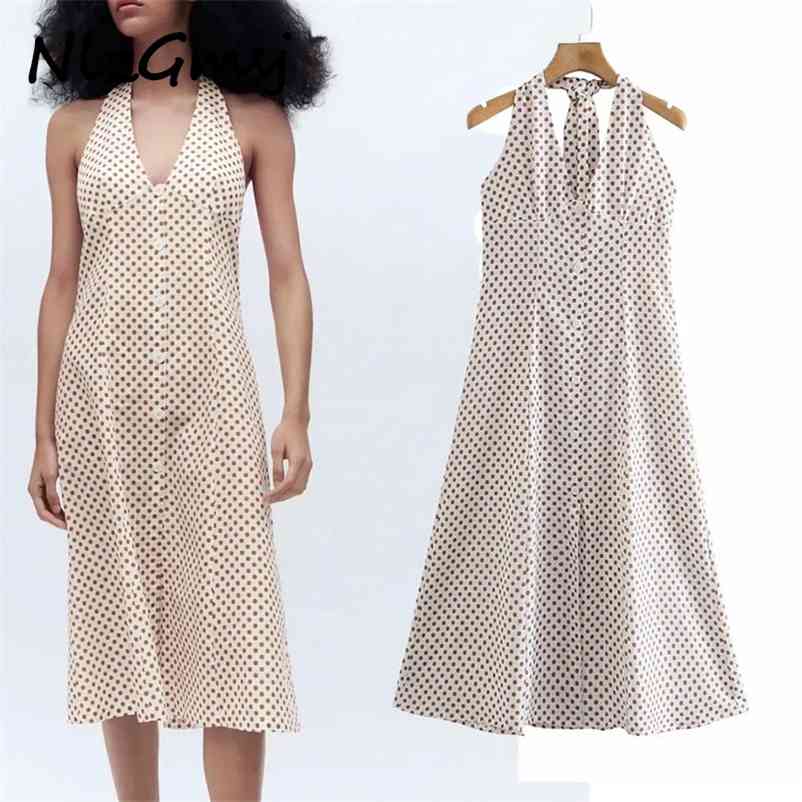 Dres Polka Dot Beach Sleeveless V Neck Backless Sexy es Fashion Back Zip Button Up Woman 05 210628, As picture
Dres Polka Dot Beach Sleeveless V Neck Backless Sexy es Fashion Back Zip Button Up Woman 05 210628, As picture