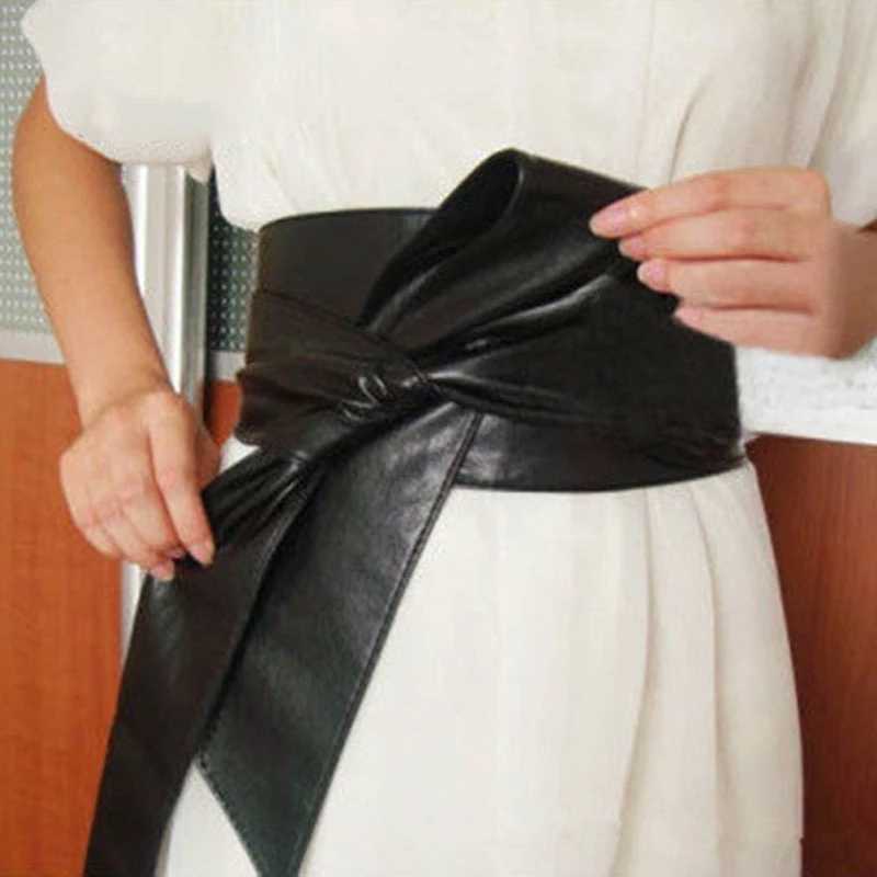 1PC Fashion Spring Autumn Women Lady Solid Color Soft Faux Leather Bow Wide Belt Self Tie Wrap Waist Mujer Dress P0817, Black
1PC Fashion Spring Autumn Women Lady Solid Color Soft Faux Leather Bow Wide Belt Self Tie Wrap Waist Mujer Dress P0817, Black