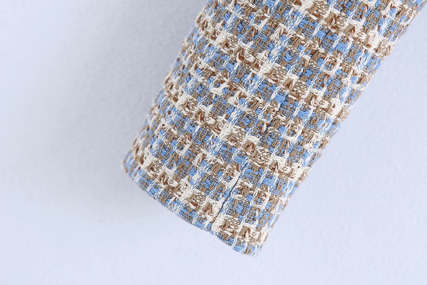 Lapel Small Fragrant Style Casual Short Texture Check Female Coat Chic Sexy Long-sleeved Women's Jacket 210507