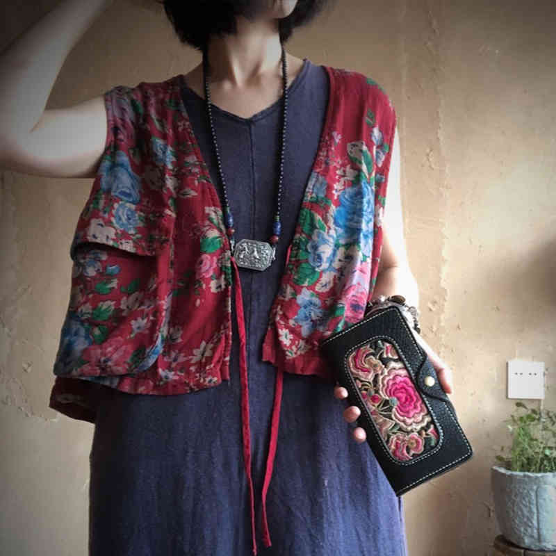 Johnature Vintage Vests Autumn Women Cotton Thin Breathable Soft Print V-Neck Belt Print Pockets Gray Vests 210521, Red flowers
Johnature Vintage Vests Autumn Women Cotton Thin Breathable Soft Print V-Neck Belt Print Pockets Gray Vests 210521, Red flowers