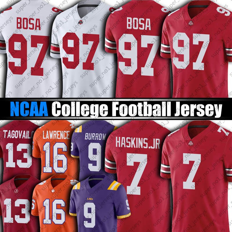 NCAA Ohio State Buckeyes 97 Nick Bosa 7 Dwayne Haskins Jr Jersey 9 Joe Burrow LSU Tigers Trevor Lawrence Football Jerseys Travis Etienne Jr Tua Tagovailo Tom Brady, Ncaa jersey
NCAA Ohio State Buckeyes 97 Nick Bosa 7 Dwayne Haskins Jr Jersey 9 Joe Burrow LSU Tigers Trevor Lawrence Football Jerseys Travis Etienne Jr Tua Tagovailo Tom Brady, Ncaa jersey