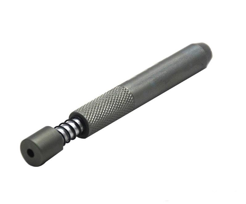 Portable Metal Smoking Pipes One Hitter Bat Spring Pipe 78MM Aluminum Snuff Snorter Tube Cigarette RRD7082 Free shipping