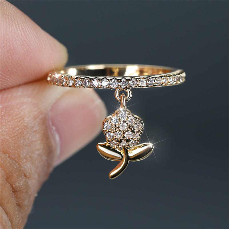 Wedding Rings White Zircon Small Stone Engagement Ring Female Cute Flower Pendant Charm Gold Silver Color For Women Jewelry, Slivery;golden
Wedding Rings White Zircon Small Stone Engagement Ring Female Cute Flower Pendant Charm Gold Silver Color For Women Jewelry, Slivery;golden
