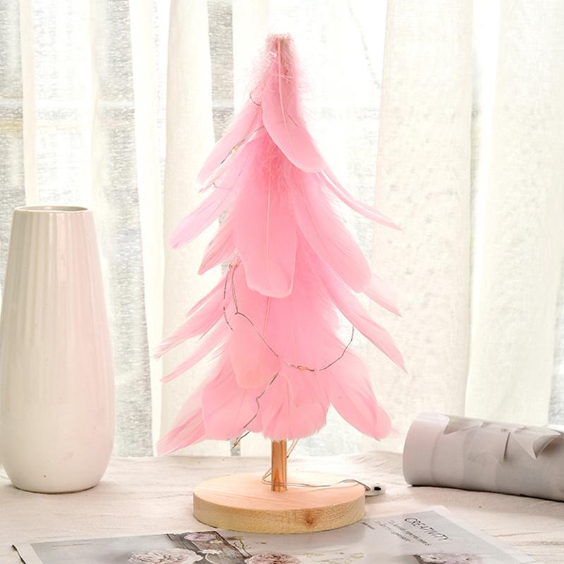 Christmas Decorations For Decor Pink Feather Tree Desktop Decoration With Led Light Wooden Bottom Mini Dining Table Holiday Home
Christmas Decorations For Decor Pink Feather Tree Desktop Decoration With Led Light Wooden Bottom Mini Dining Table Holiday Home