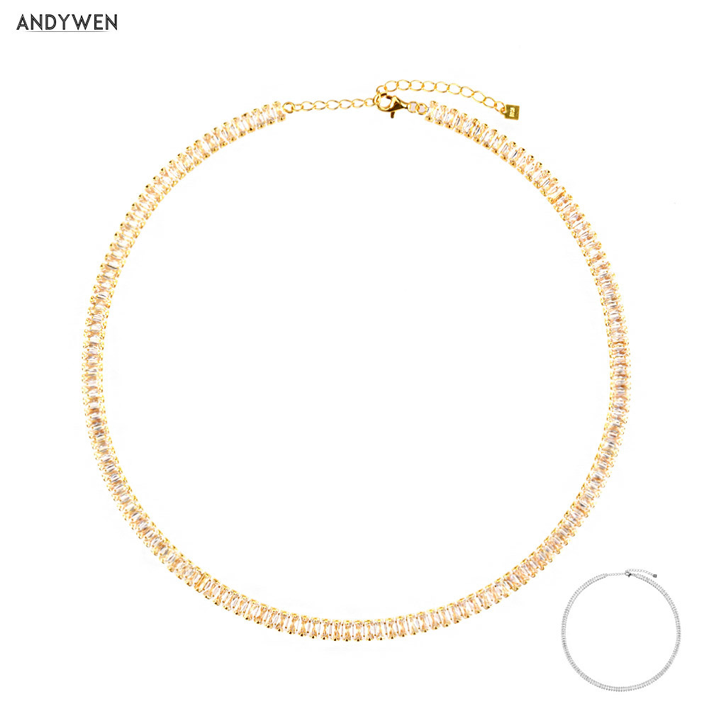 ANDYWEN 100% 925 Sterling Silver 40cm Long Chain Luxury CZ Choker Necklace Charm Pendant Zircon Jewelry Fashion Wedding
ANDYWEN 100% 925 Sterling Silver 40cm Long Chain Luxury CZ Choker Necklace Charm Pendant Zircon Jewelry Fashion Wedding