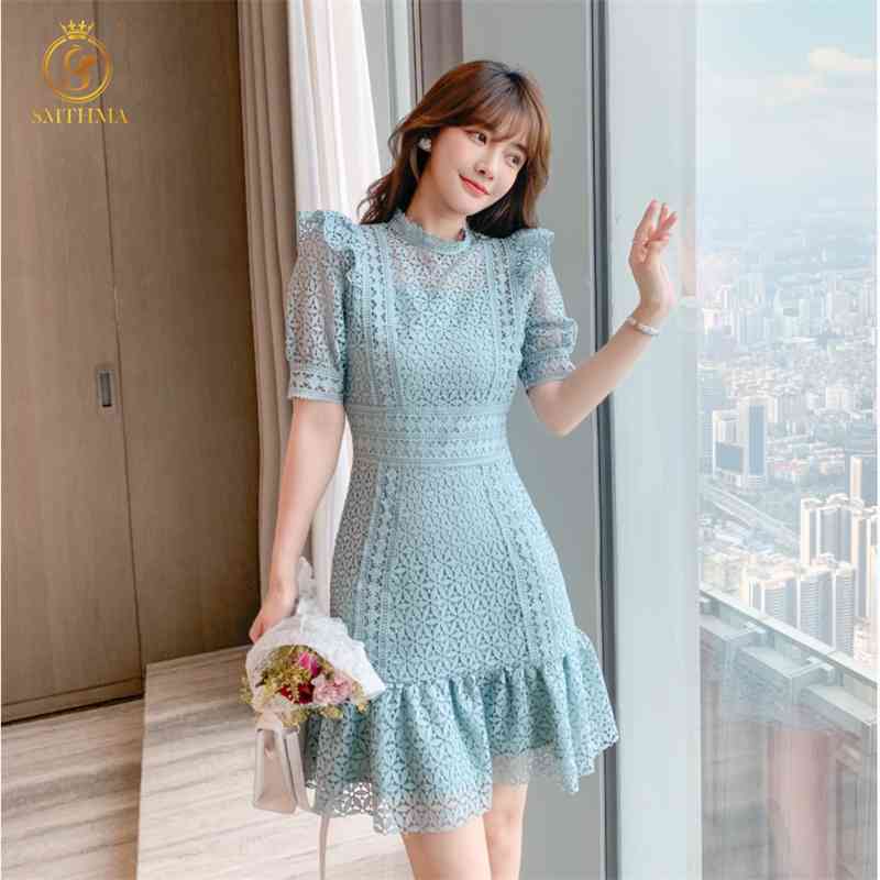 Fashion Summer Lace Dress Female Hollow Out High-End Temperament Sweet Elegant Ruffle Dresses Vestidos 210520, Picture color
Fashion Summer Lace Dress Female Hollow Out High-End Temperament Sweet Elegant Ruffle Dresses Vestidos 210520, Picture color