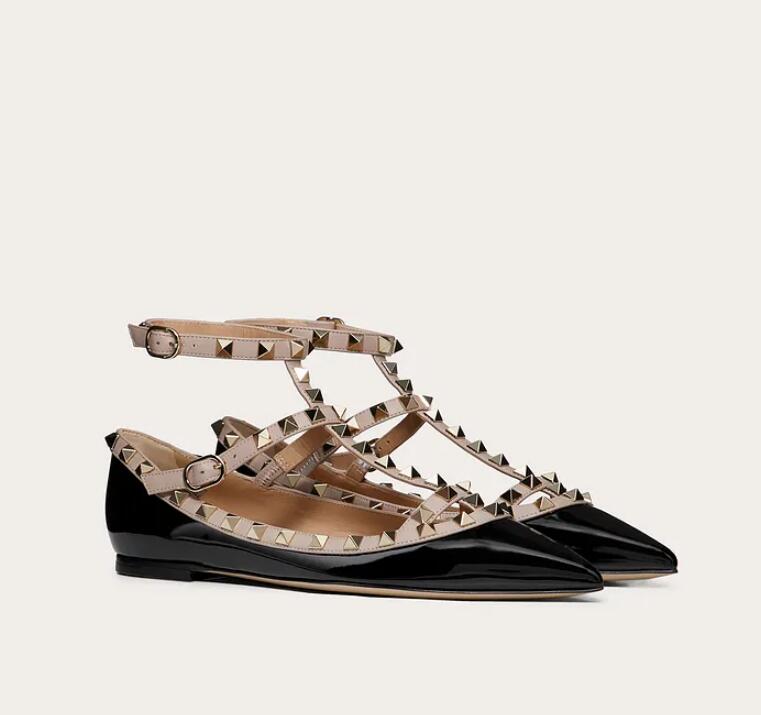 Famous Summer Women Sandals Rock Stud Ballerina Caged Pointed Toe Rivets Ballet Flats Strappy Calfskin With Straps Lady Walking Shoes EU35-43
Famous Summer Women Sandals Rock Stud Ballerina Caged Pointed Toe Rivets Ballet Flats Strappy Calfskin With Straps Lady Walking Shoes EU35-43
