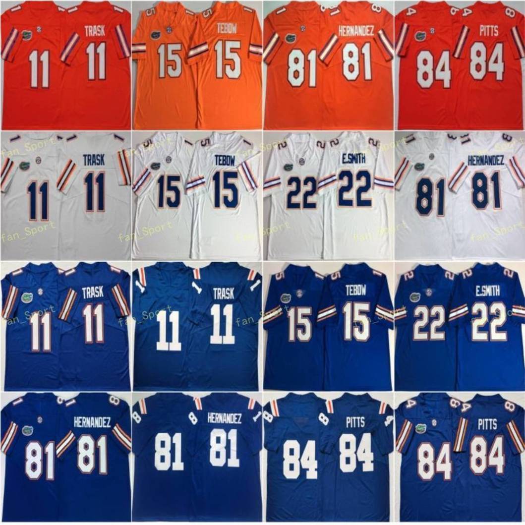 NCAA Football Florida Gators 81 Aaron Hernandez Jersey 11 Kyle Trask 84 Kyle Pitts 15 Tim Tebow Emmitt Smith College Blue White Orange, Black
NCAA Football Florida Gators 81 Aaron Hernandez Jersey 11 Kyle Trask 84 Kyle Pitts 15 Tim Tebow Emmitt Smith College Blue White Orange, Black