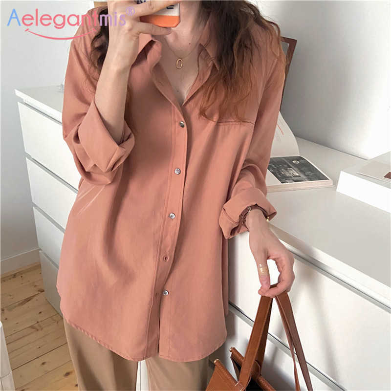 Aelegantmis Spring Korean Loose Pink Blouse Shirt Women Casual Turn Down Collar Female High Quality Oversize Shirts Chic 210607
Aelegantmis Spring Korean Loose Pink Blouse Shirt Women Casual Turn Down Collar Female High Quality Oversize Shirts Chic 210607