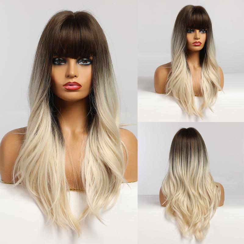Synthetic Wigs EASIHAIR Long Brown Ombre Beige For Women Natural Hair Wavy With Bangs Heat Resistant Cosplay Wig, Lc319-1
Synthetic Wigs EASIHAIR Long Brown Ombre Beige For Women Natural Hair Wavy With Bangs Heat Resistant Cosplay Wig, Lc319-1